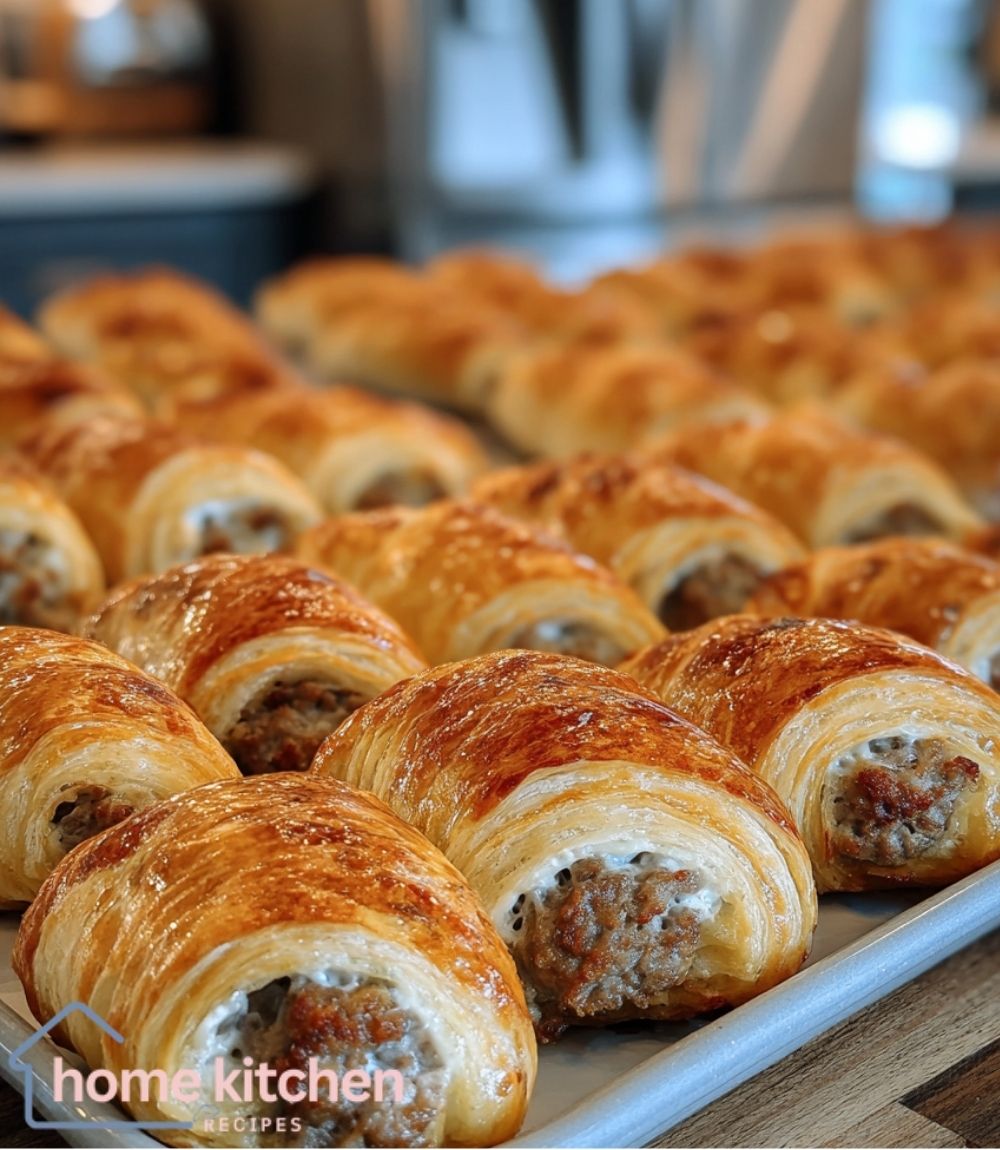 Baked Sausage Cream Cheese Crescents