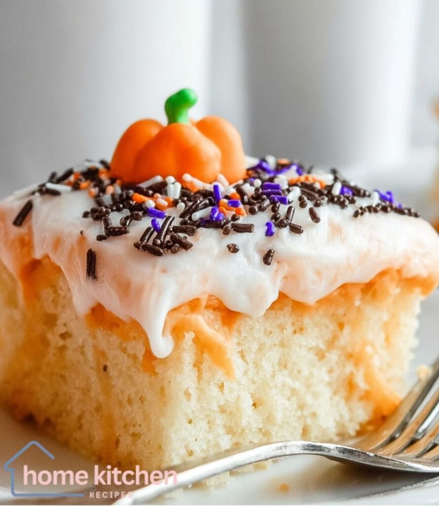 Easy Halloween Poke Cake