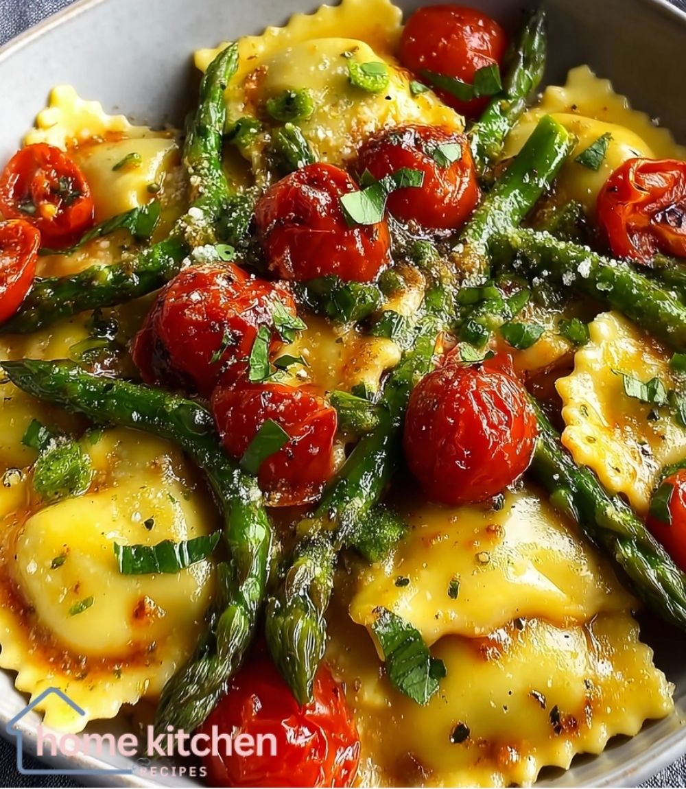 Fresh Spring Ravioli with Asparagus and Tomatoes