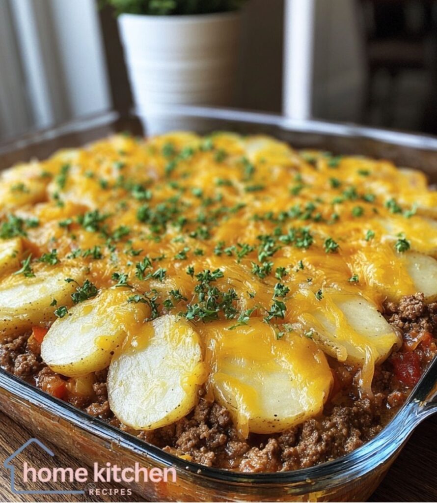 Loaded Ground Beef and Potatoes Skillet