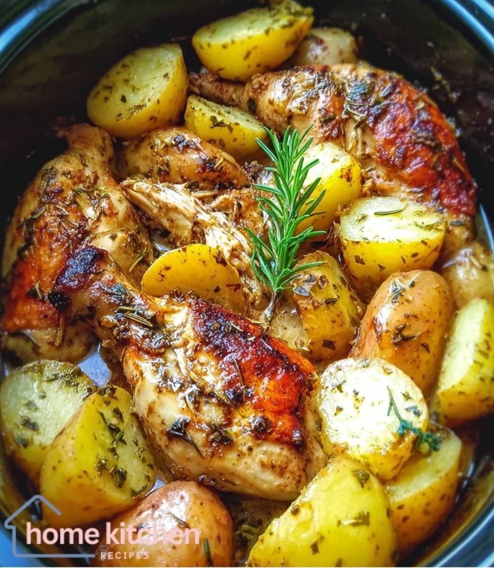Slow Cooker Herb-Infused Chicken and Potatoes