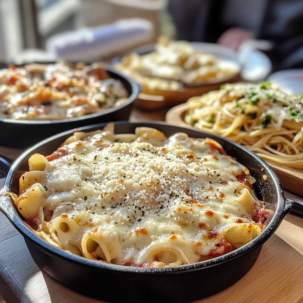 Garlic Butter Pizza Pasta Bowls