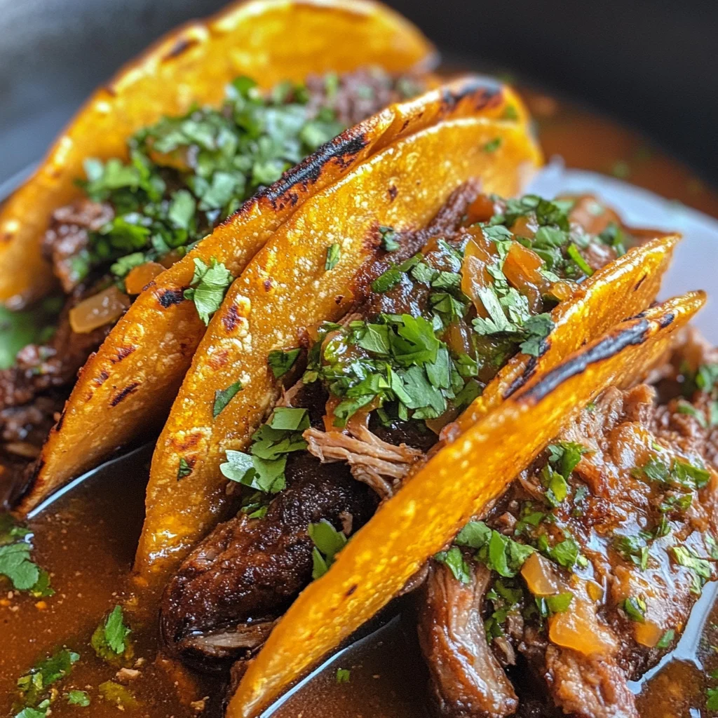 Birria Tacos with Consomme