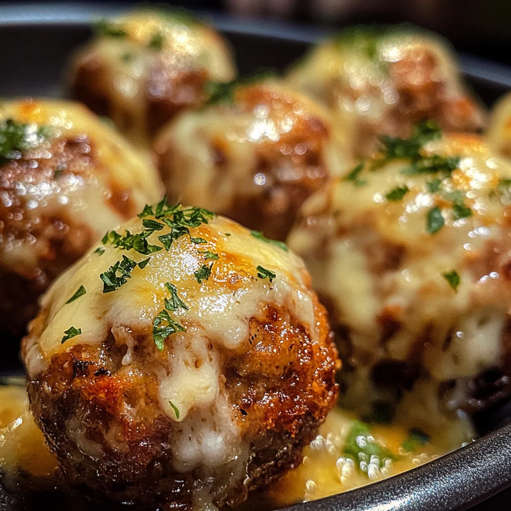 Smoked Cheese Stuffed Meatballs