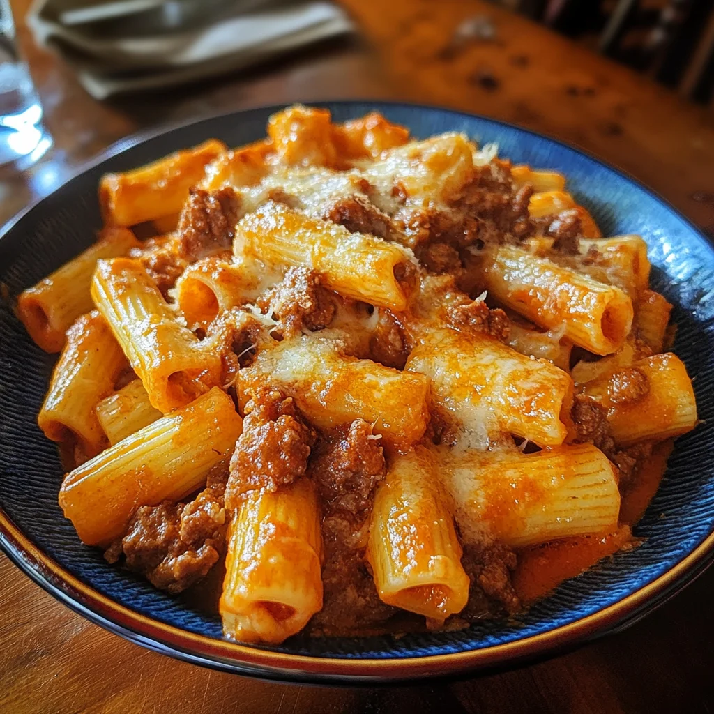 Cheesy Beef Rigatoni