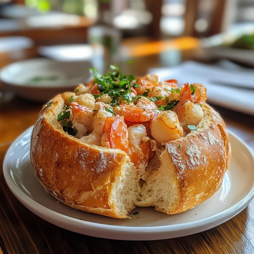 Stuffed Seafood Bread Bowl