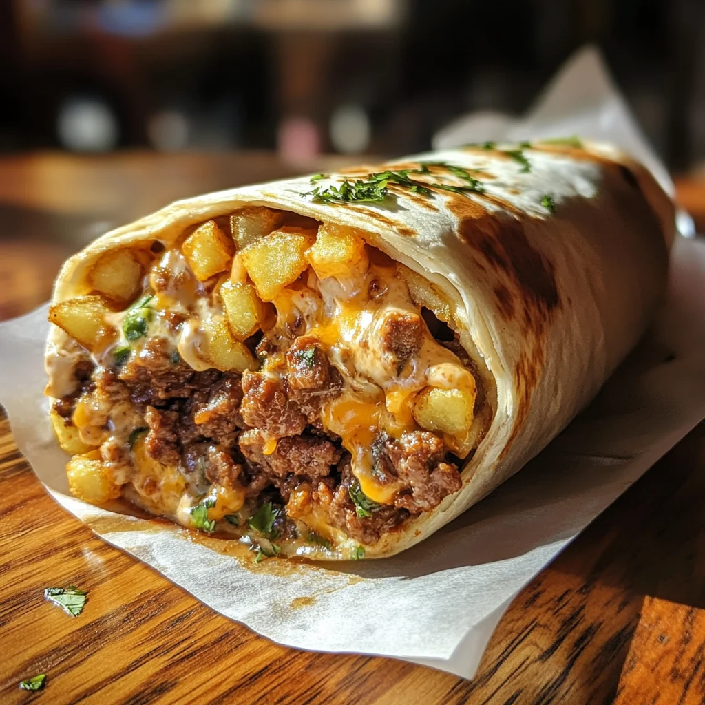 Beefy Cheesy Fries Burrito