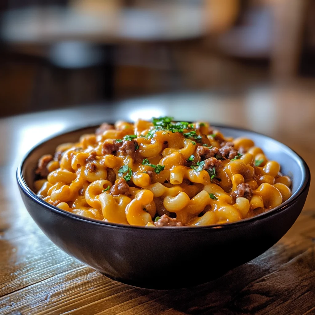 One Pot Cheesy Taco Mac