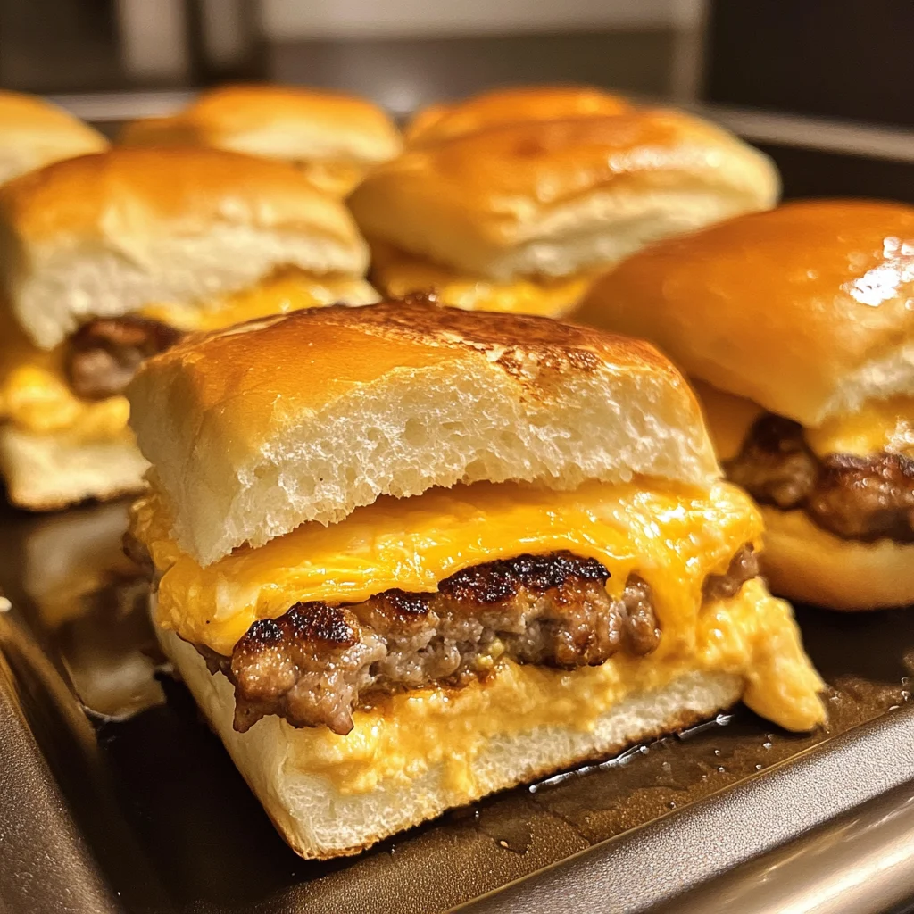 Sausage Egg and Cheese Breakfast Sliders