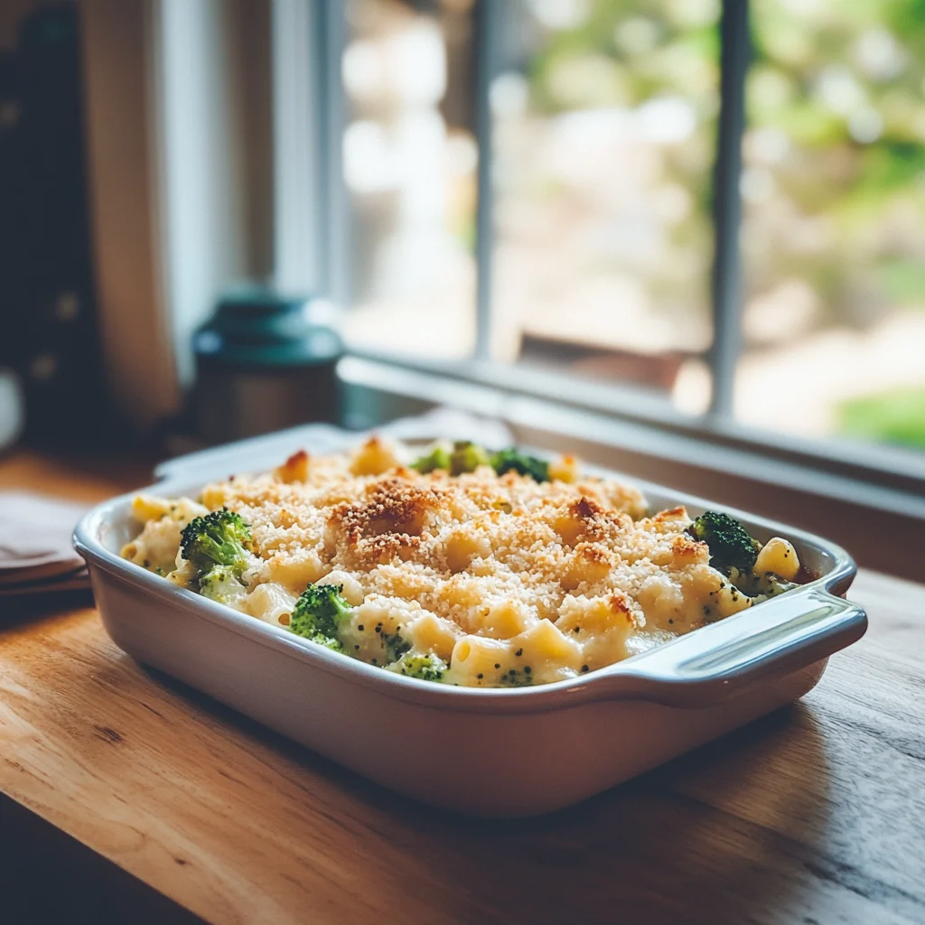 Cheesy Chicken Broccoli Pasta Bake