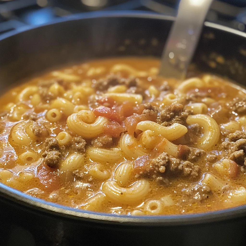Cheeseburger Macaroni Soup