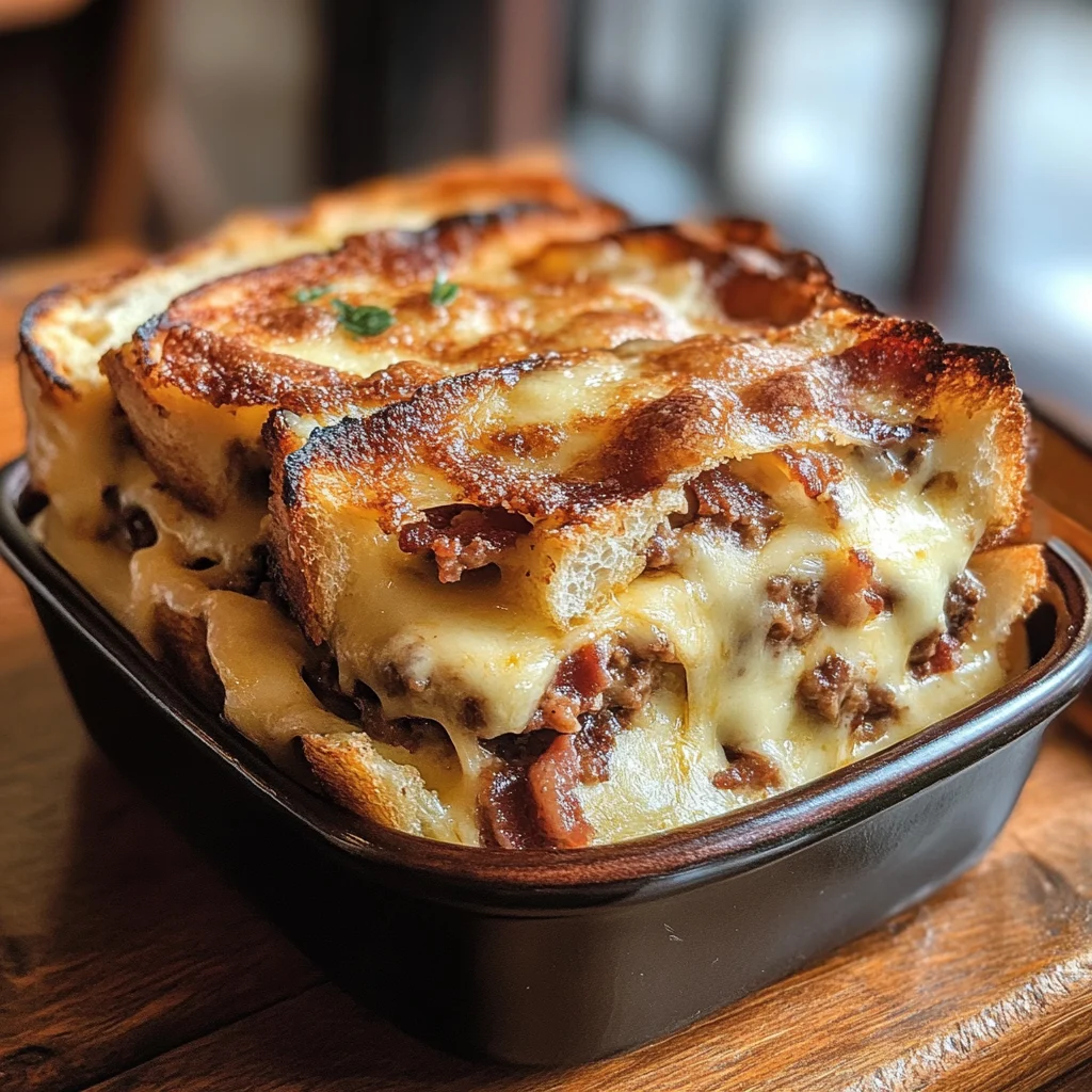 Bacon Cheeseburger Grilled Cheese Casserole