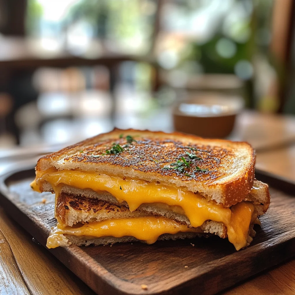 Cheese Crusted Hawaiian Grilled Cheese