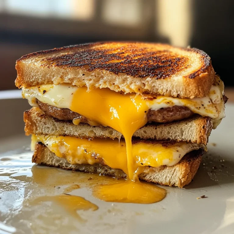 Breakfast Grilled Cheese Sausage Egg