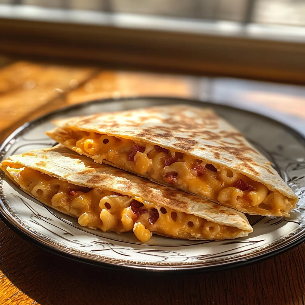 Bacon Ranch Mac Cheese Quesadilla
