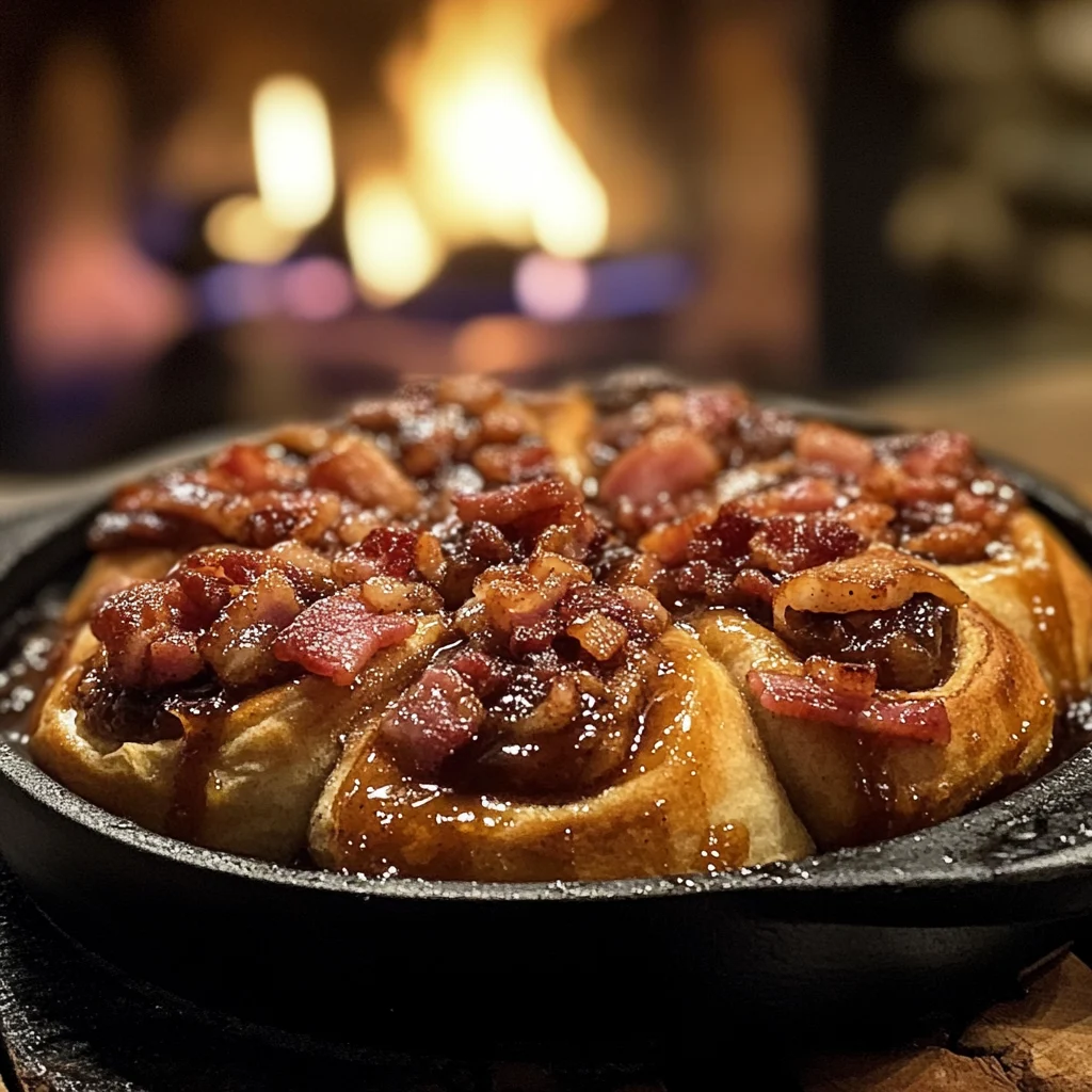 Bourbon Maple Bacon Cinnamon Rolls