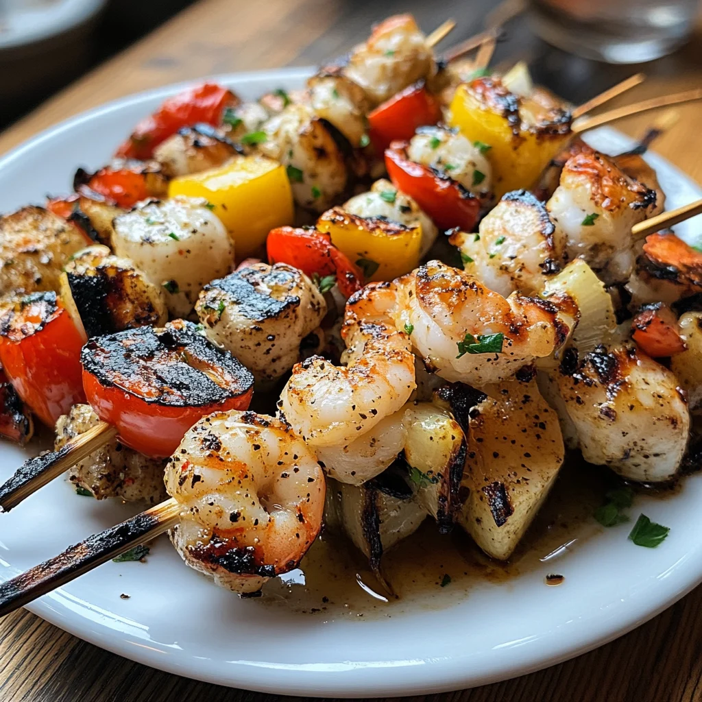 Grilled Seafood Boil Skewers