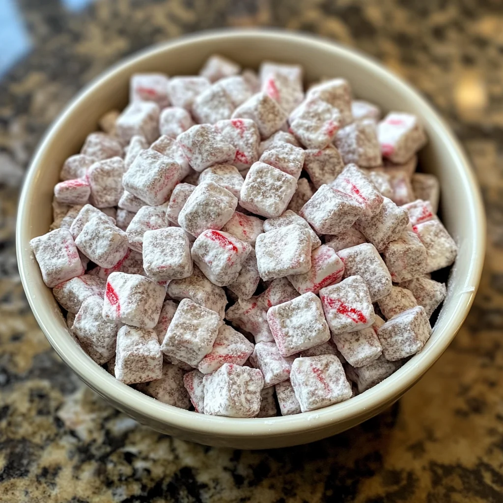 Holiday Peppermint Candy Cane Puppy Chow