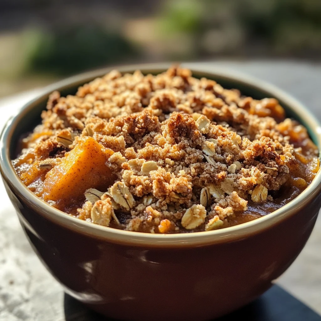 Pumpkin Crisp with Spiced Oat Topping
