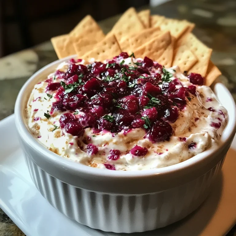 Holiday Cranberry Jalapeño Cream Cheese Dip