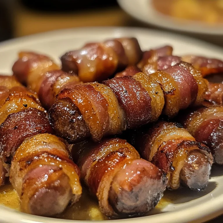 Bacon Wrapped Smokies with Brown Sugar and Butter
