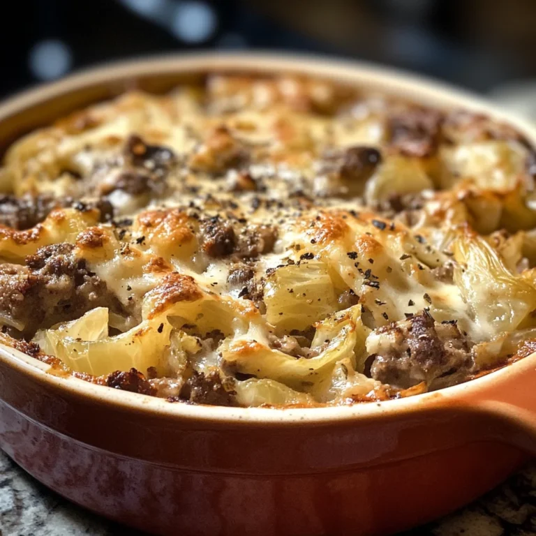 Savory Cabbage and Beef Baked Dish