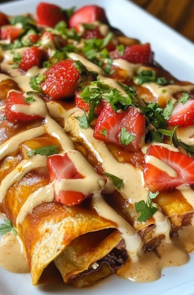 Irresistible Strawberry-Filled Enchiladas