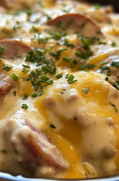 Crockpot Cheesy Chicken and Sausage